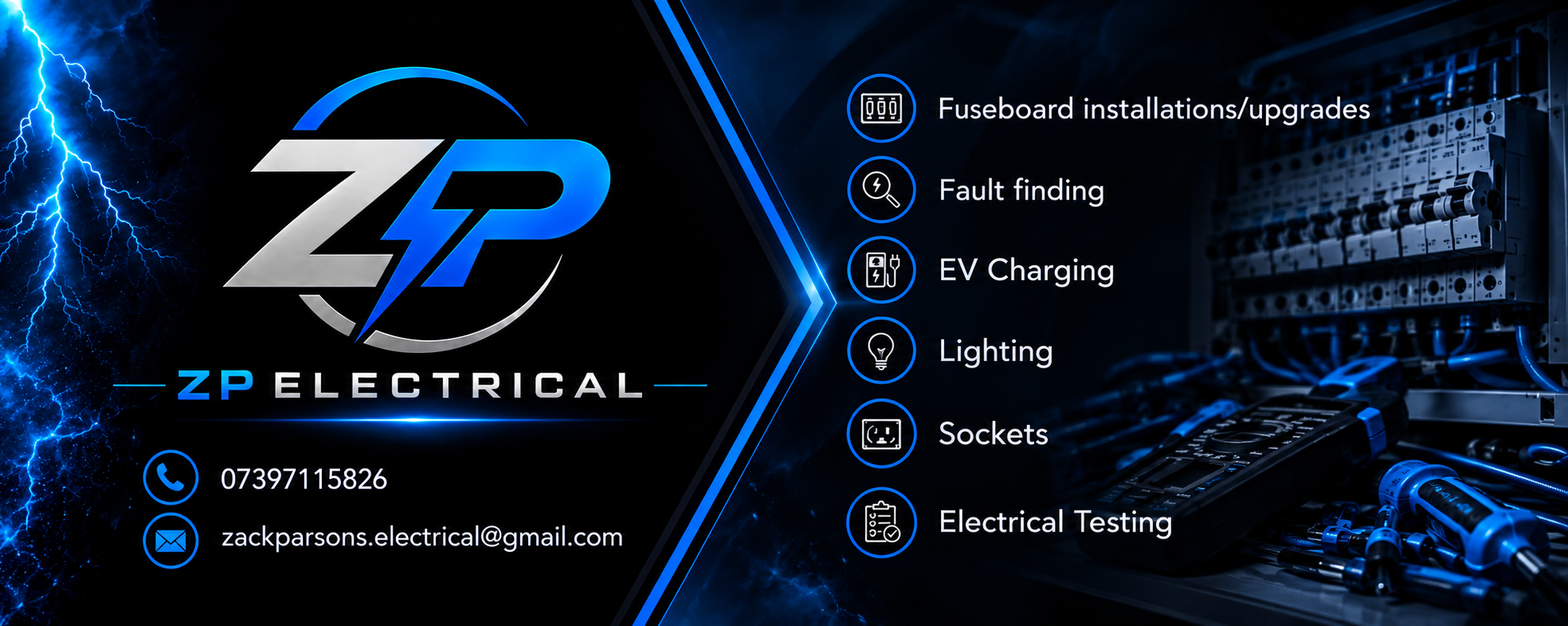 ZP Electrical services and branding